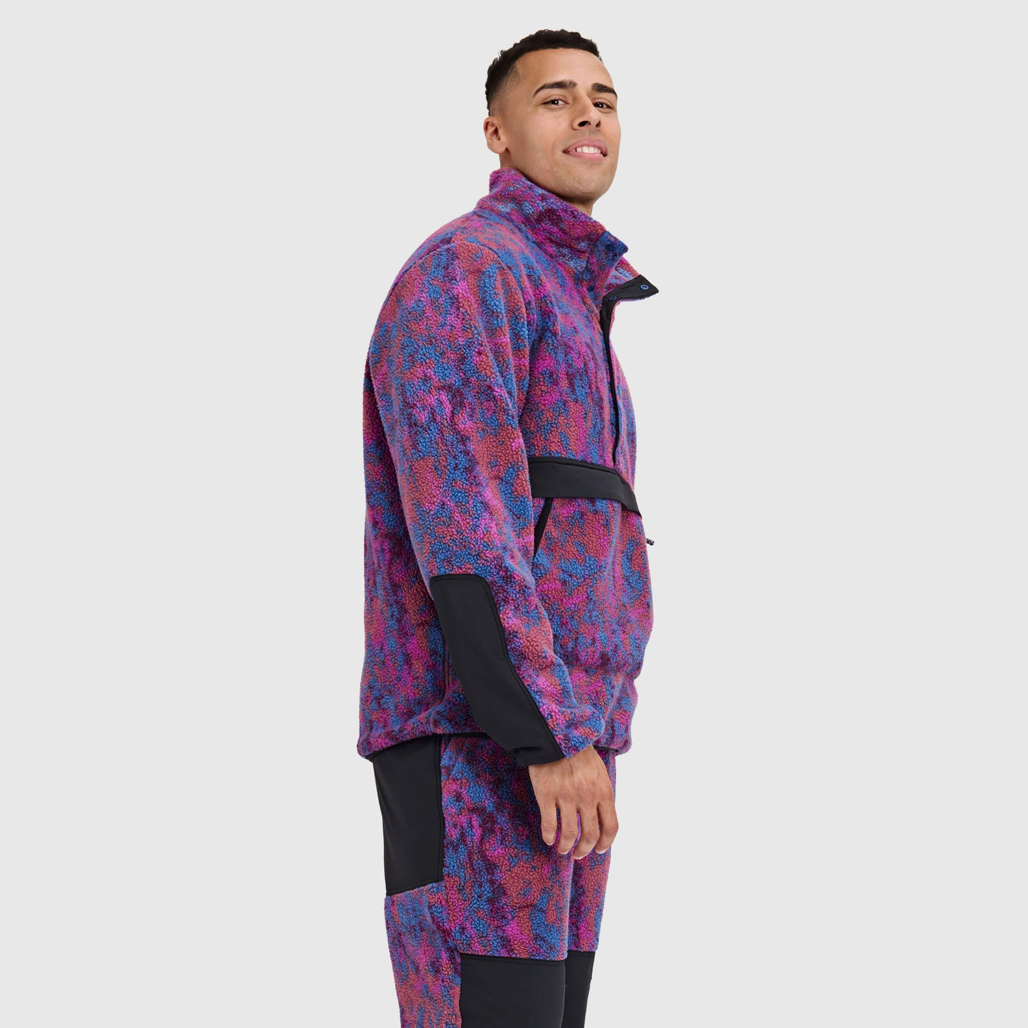 Men's Caldera Sherpa Fleece Pullover 1/2 Snap - Image 10