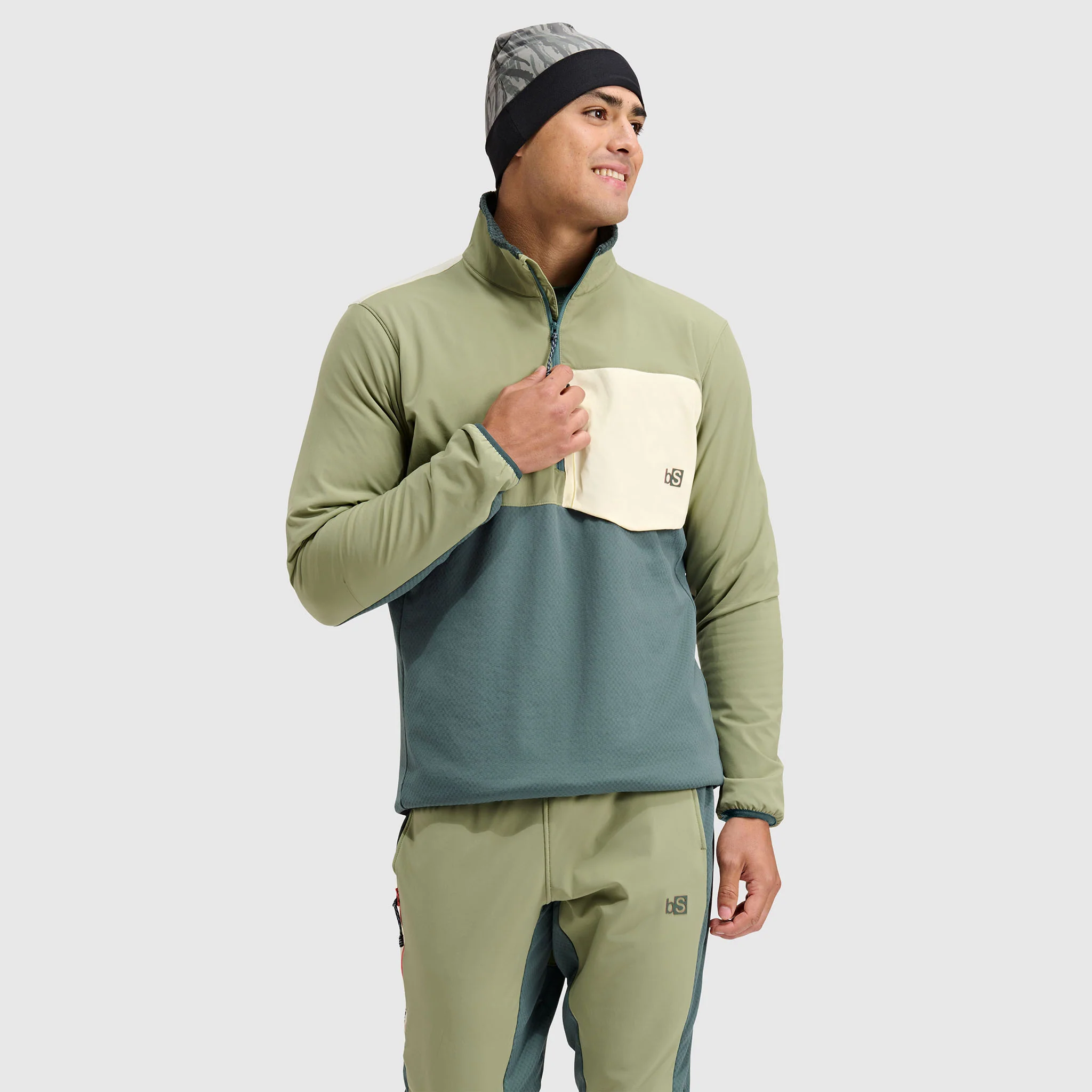Men's Tribrid Grid Fleece Pullover Jacket 1/2 Zip - Image 19