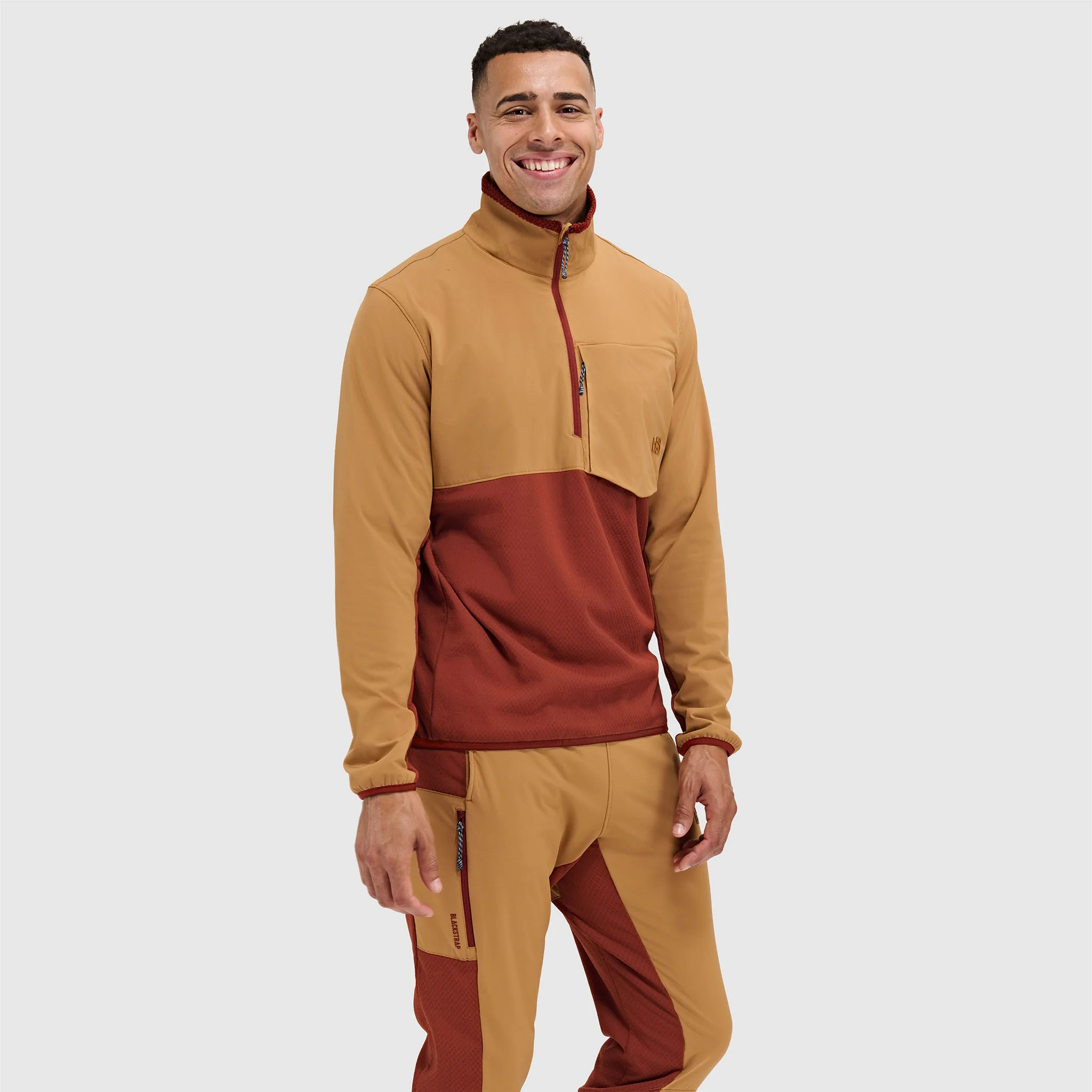 Men's Tribrid Grid Fleece Pullover Jacket 1/2 Zip - Image 3