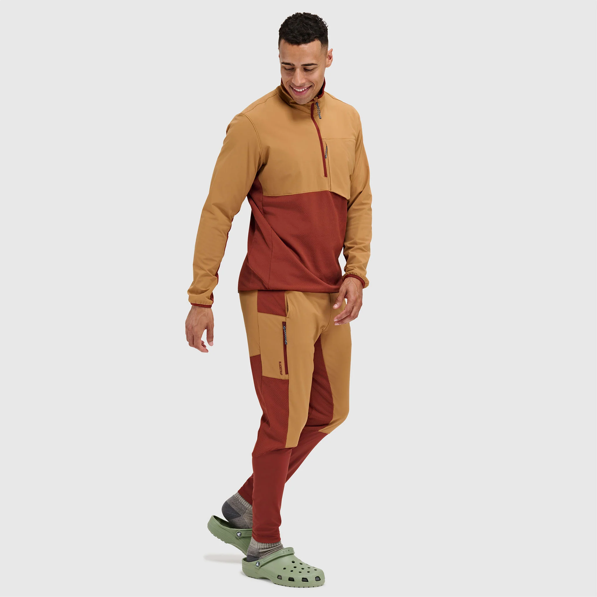 Men's Tribrid Grid Fleece Pullover Jacket 1/2 Zip - Image 4