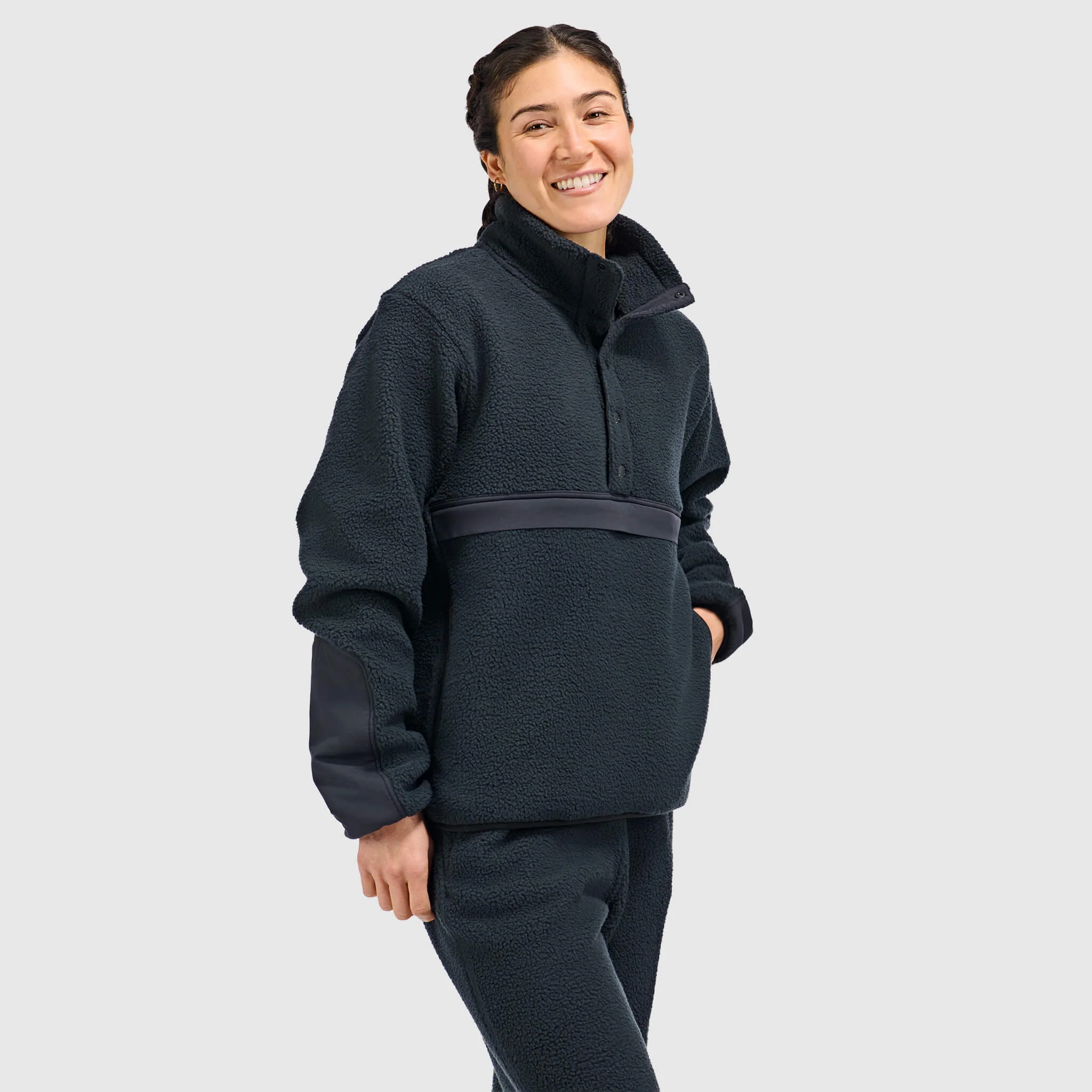 Women's Caldera Sherpa Fleece Pullover 1/2 Snap - Image 18