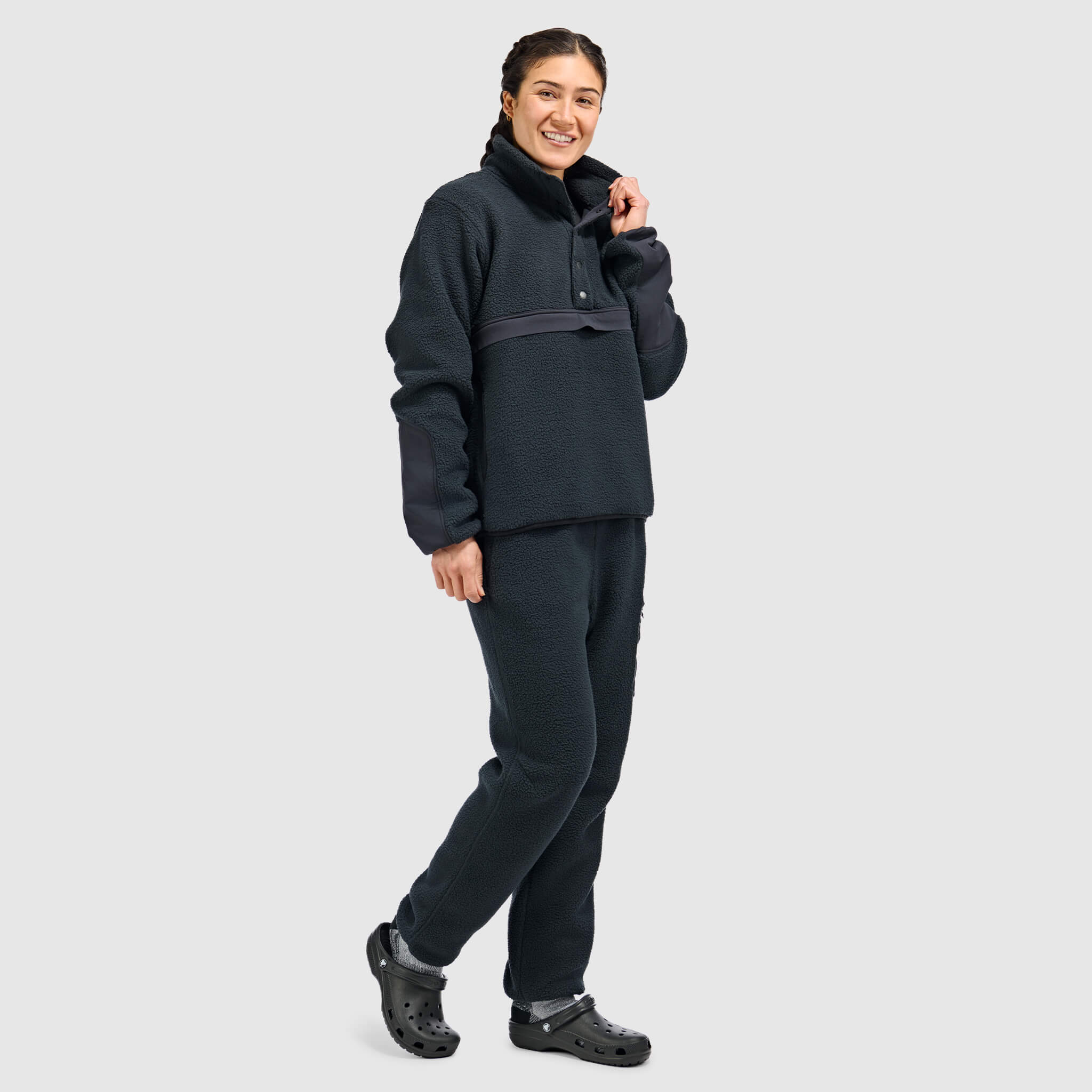 Women's Caldera Sherpa Fleece Pullover 1/2 Snap - Image 19
