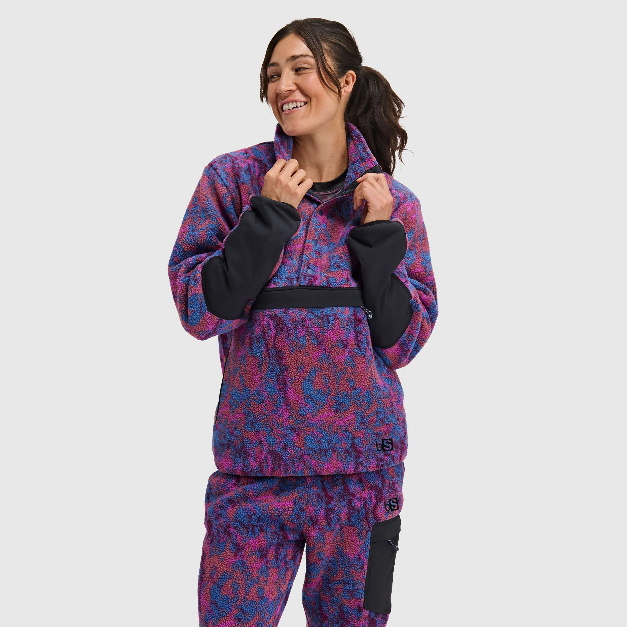 Women's Caldera Sherpa Fleece Pullover 1/2 Snap - Image 22