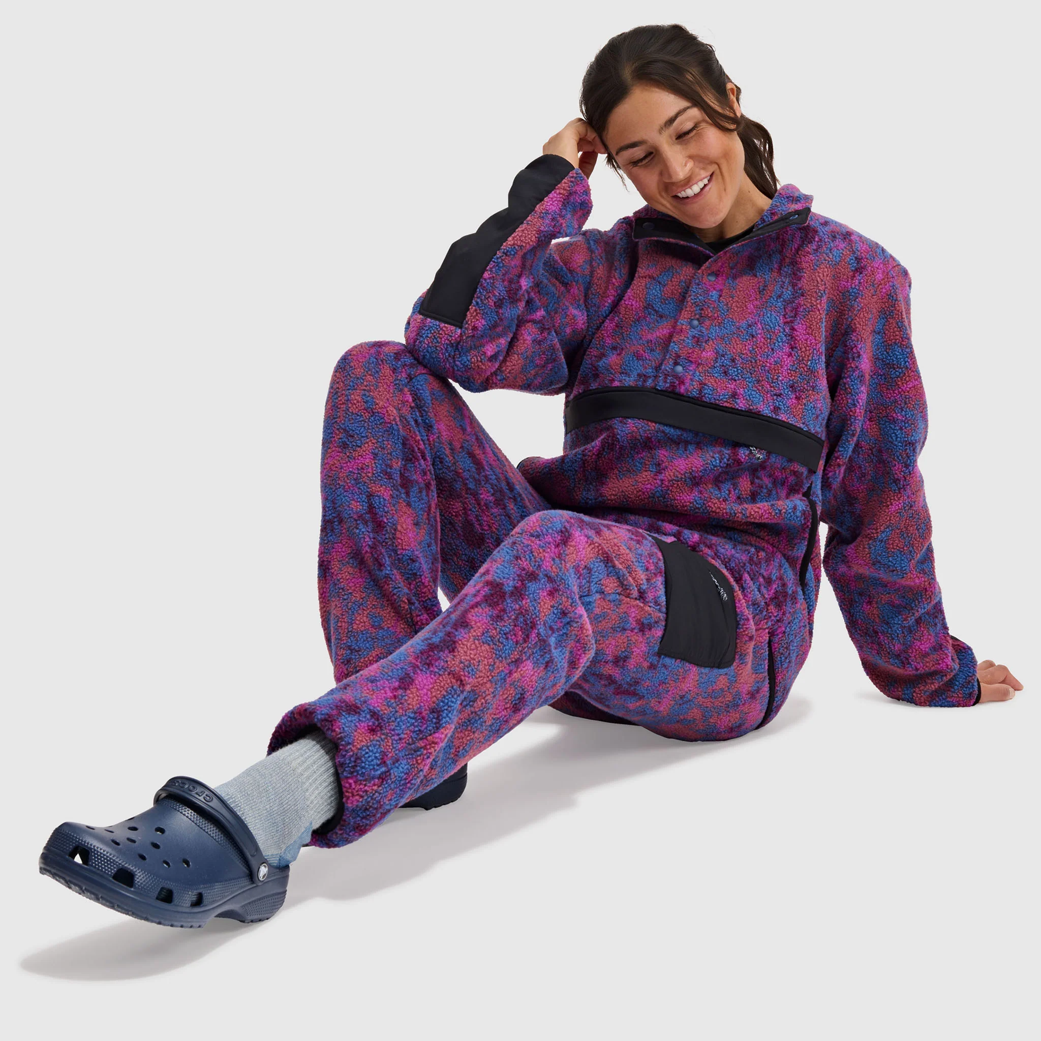Women's Caldera Sherpa Fleece Pullover 1/2 Snap - Image 28