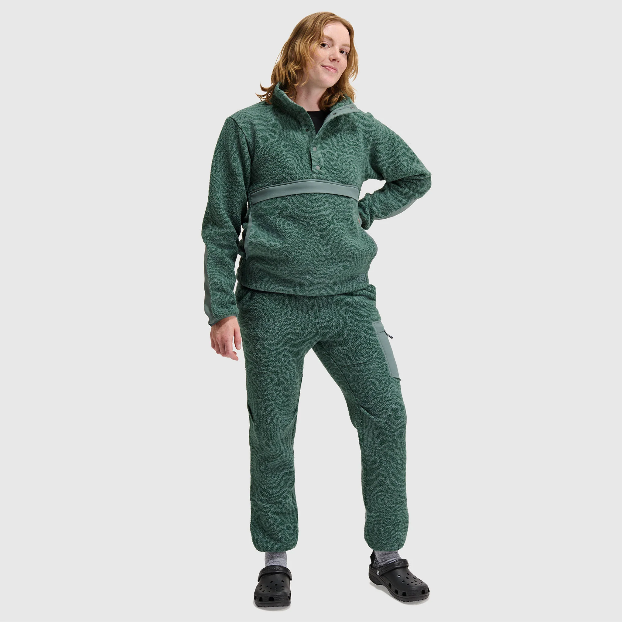 Women's Caldera Sherpa Fleece Pullover 1/2 Snap - Image 3