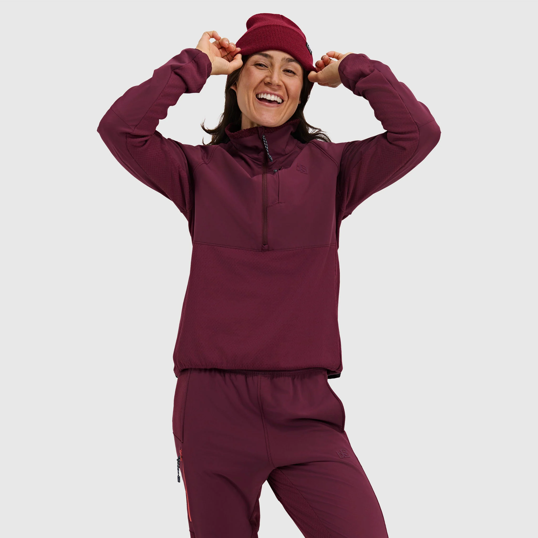 Women's Tribrid Grid Fleece Pullover Jacket 1/2 Zip - Image 13