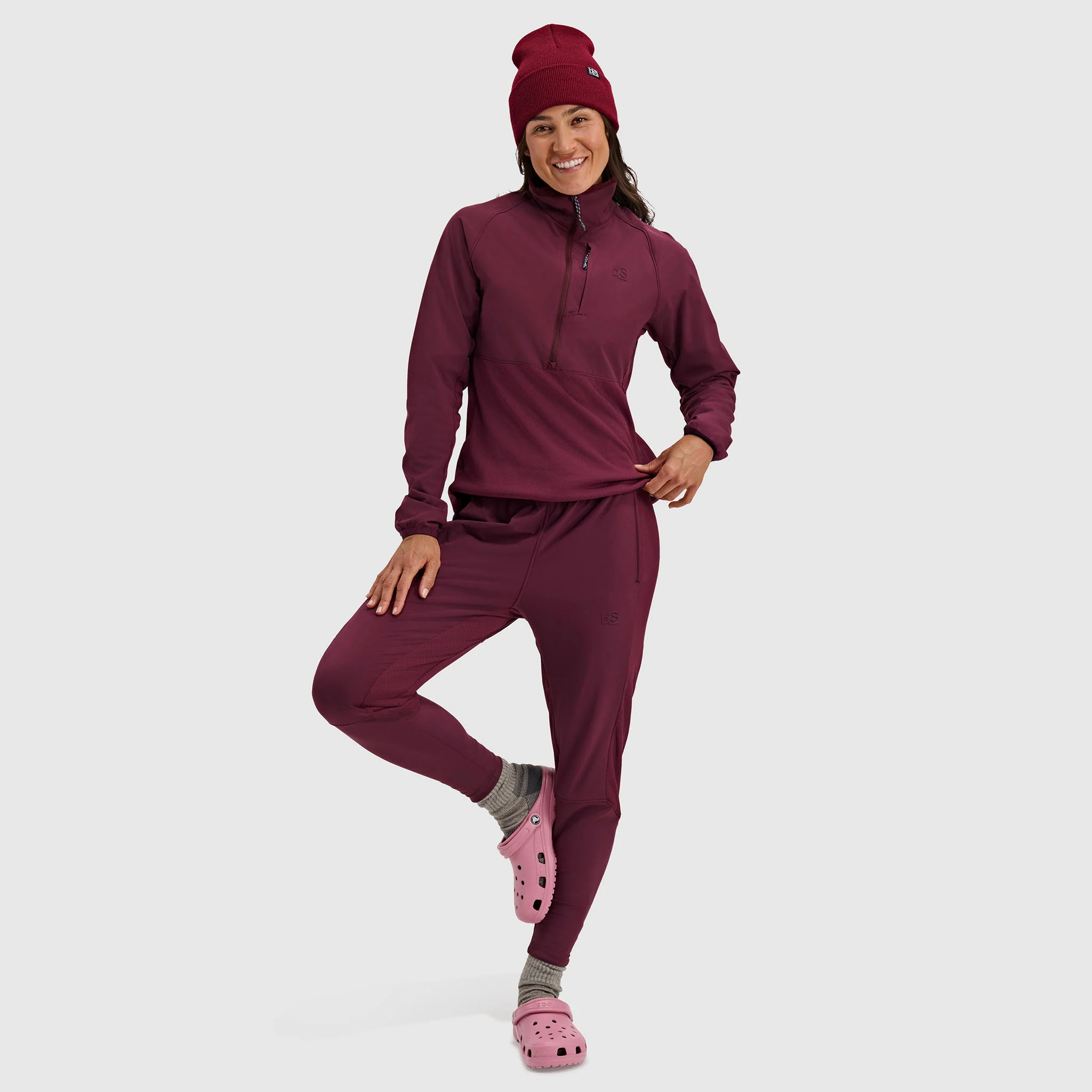 Women's Tribrid Grid Fleece Pullover Jacket 1/2 Zip - Image 14