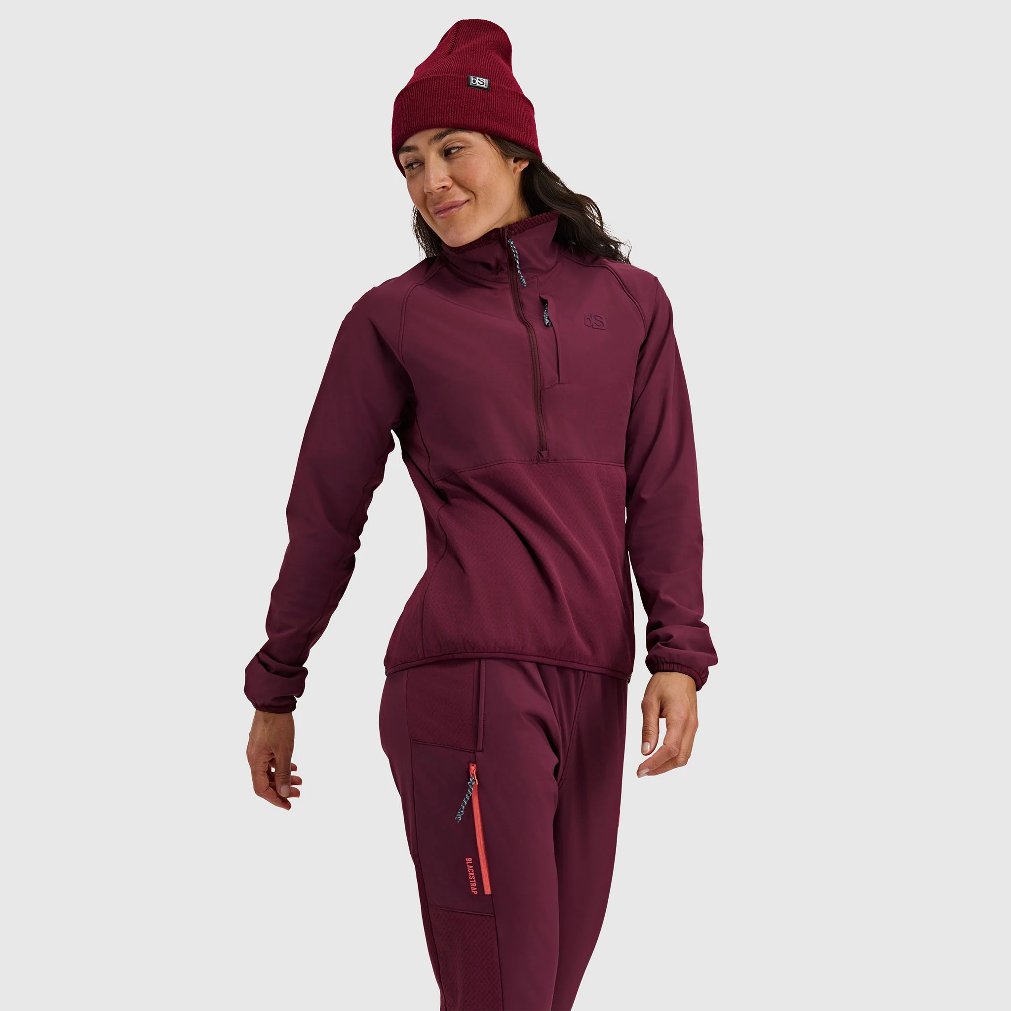 Women's Tribrid Grid Fleece Pullover Jacket 1/2 Zip - Image 15