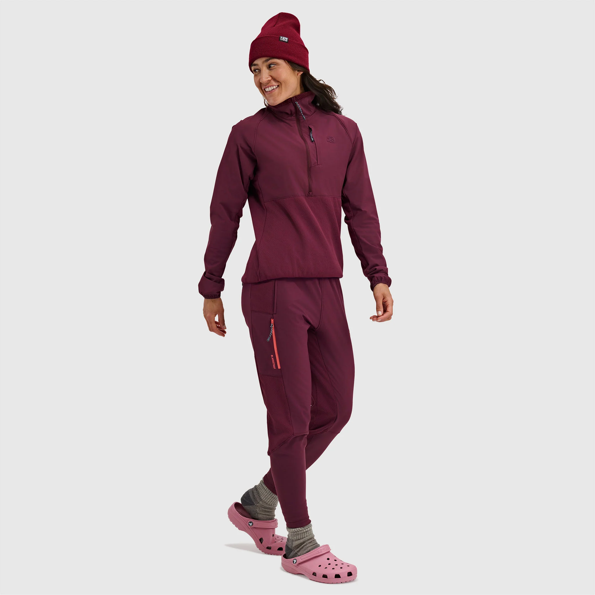 Women's Tribrid Grid Fleece Pullover Jacket 1/2 Zip - Image 16