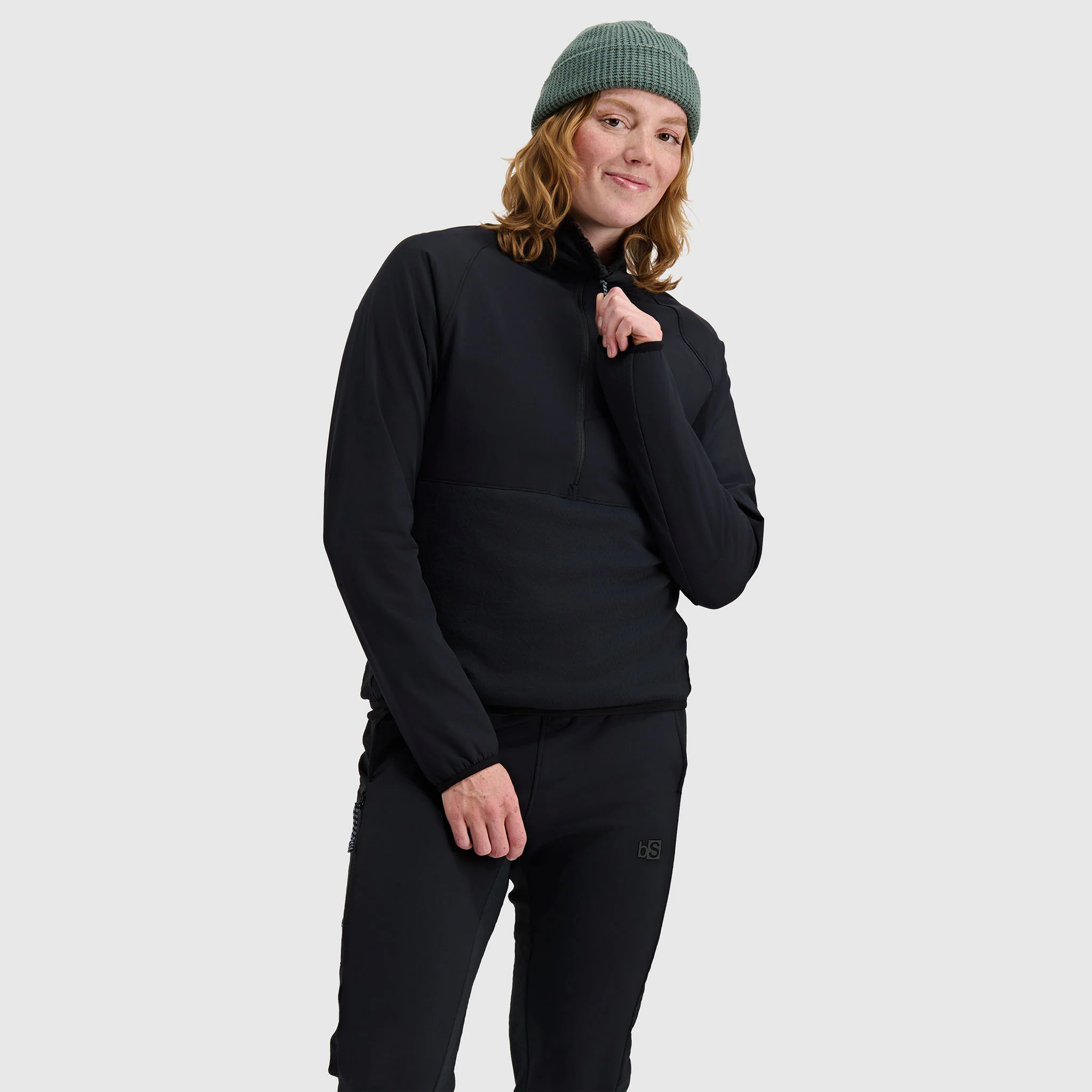 Women's Tribrid Grid Fleece Pullover Jacket 1/2 Zip - Image 21