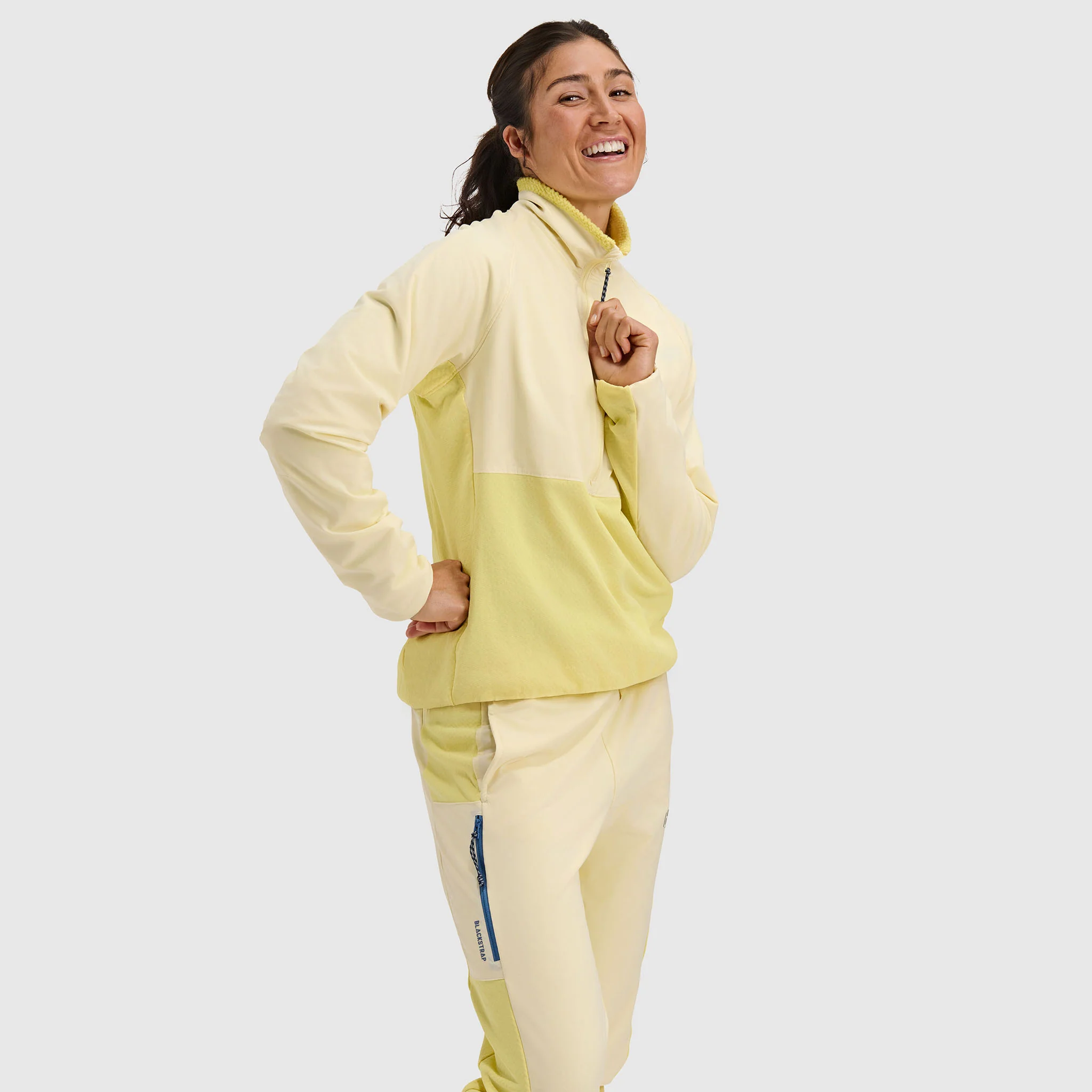 Women's Tribrid Grid Fleece Pullover Jacket 1/2 Zip - Image 3
