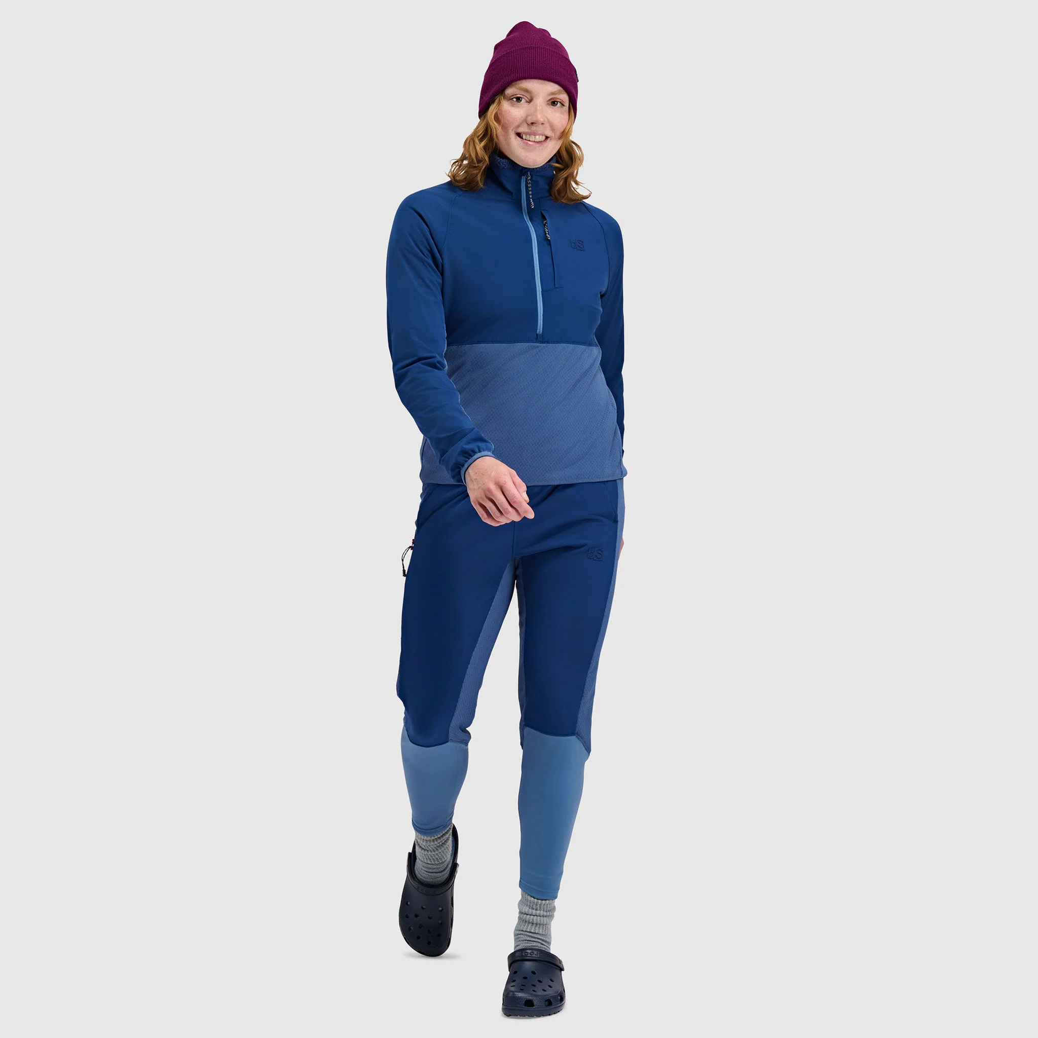 Women's Tribrid Grid Fleece Pullover Jacket 1/2 Zip - Image 8